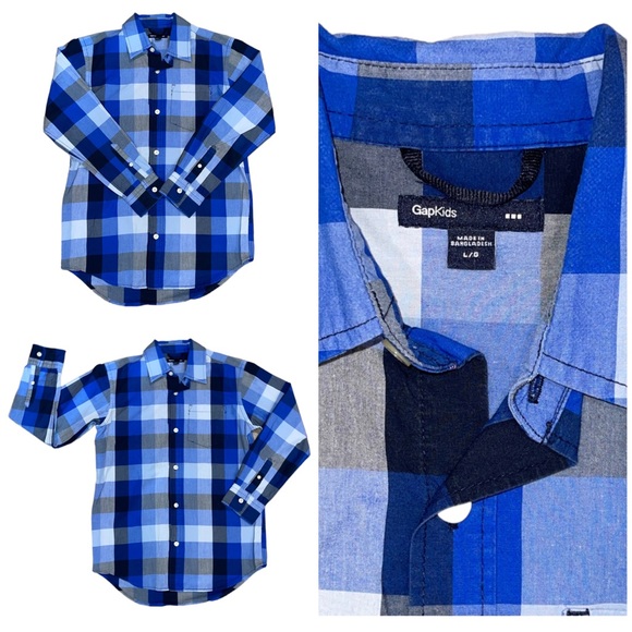 GapKids Bundle of 3 Youth Large Button Down Shirts - Picture 4 of 4
